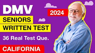 California dmv senior written test 2024 | Dmv test for seniors #dmv