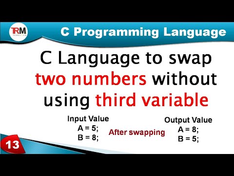C language to swapping between two numbers without using third variable