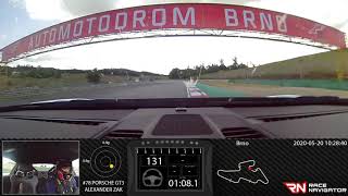 RN #1 Onboard video Brno, PORSCHE GT3, 02:18.689