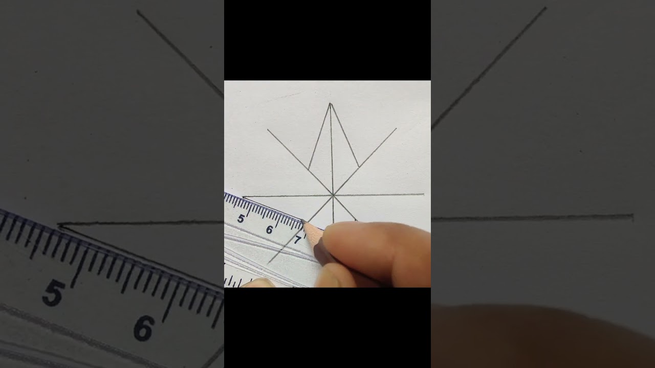 How to draw 8 pointed star || star drawing easy 
