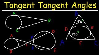 Tangent Tangent Angle Theorems - Circles & Arc Measures - Geometry