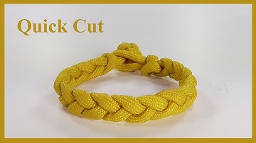 1 Strand Loop and Knot Herringbone Braid Paracord Bracelet Quick Cut