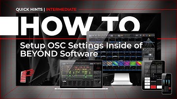 How To Setup OSC Settings In BEYOND Software