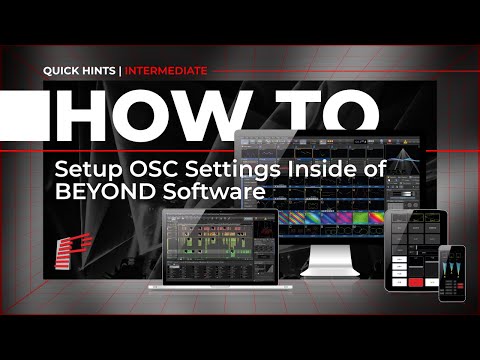 How To Setup OSC Settings In BEYOND Software