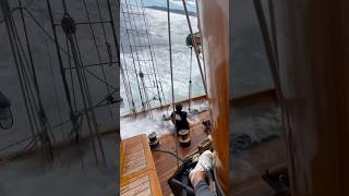 Sailing a Schooner in a Mistral@annaboultonpaints
