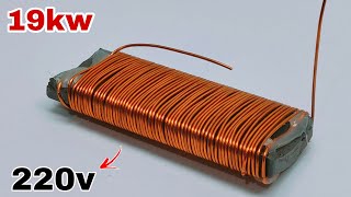 I turn Copper wire into 220v 19000w free energy generator use super magnetic  