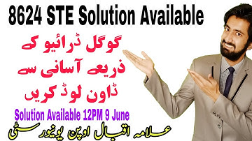 8624 STE Solution Paper Available Aiou Students