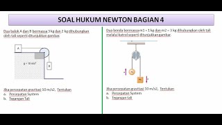 Percepatan dan Tegangan Tali Pada Katrol Licin#Hukum Newton Percepatan dan Tegangan Tali Pada Katrol Licin#Hukum Newton