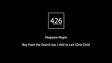Shopware Plugin: Buy from the Search bar / Add to cart (One Click)