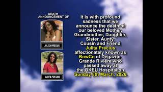 Julita Precius ~ Short Obituary