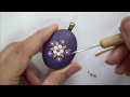 Polymer Clay Floral Pendant using the Applique Technique عمل ورود بارزه باستخدام الصلصال الحراري