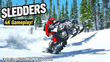 SLEDDERS | 180HP! SKI-DOO SUMMIT X 154 TURBO / DEEP SNOW HILL CLIMBING [4K GAMEPLAY]