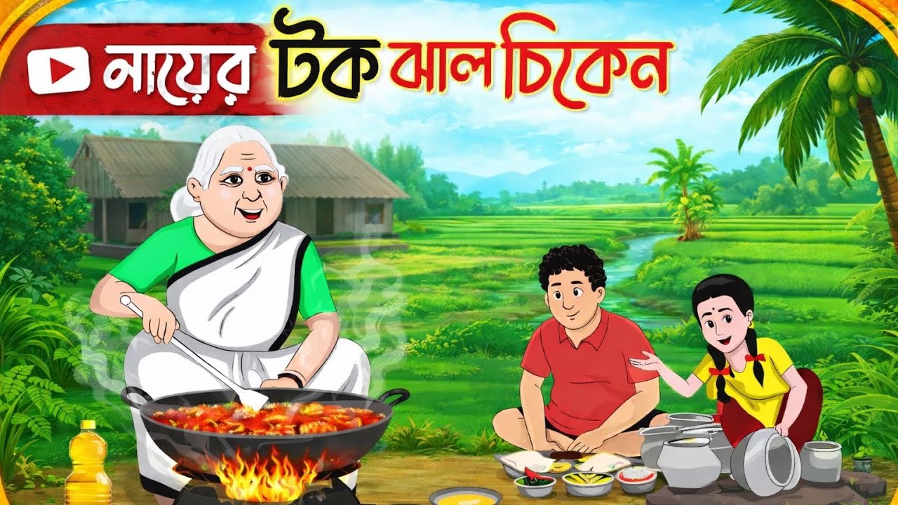 মায়ের টক ঝাল চিকেন | Bengali Fairy Tales Cartoon | Rupkothar Bangla Golpo | Thakumar Jhuli 