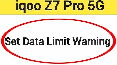 how to set data limit warning, iqoo Z7 pro 5G me data limit kaise set kare