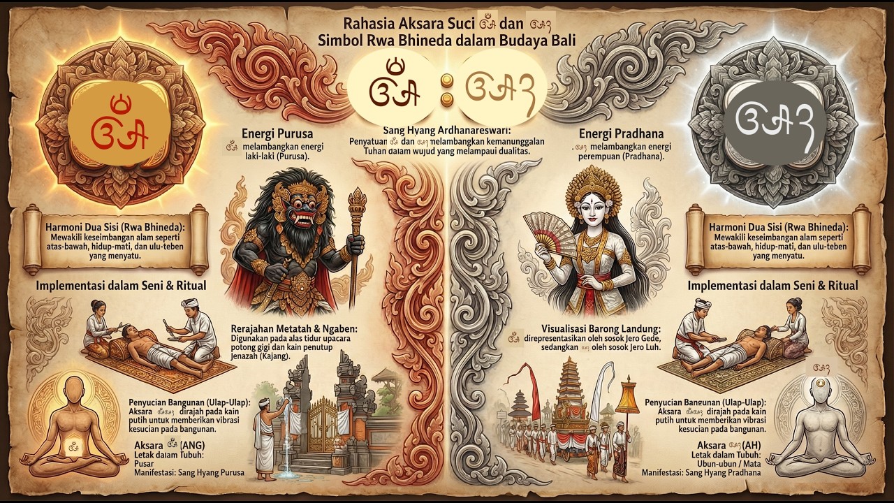 Misteri Aksara Suci ᬅᬁ ᬅᬄ (ANG-AH) dan Kosmologi Hindu Bali