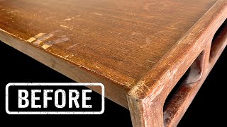 Resurrecting Beauty: Refinishing a badly damaged teak coffee table