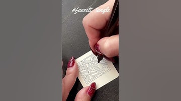 Howto - #Fassett tangle on bijou tile #zentangle #zendoodling #zentangleart #art