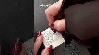 Howto - #Fassett tangle on bijou tile #zentangle #zendoodling #zentangleart #art