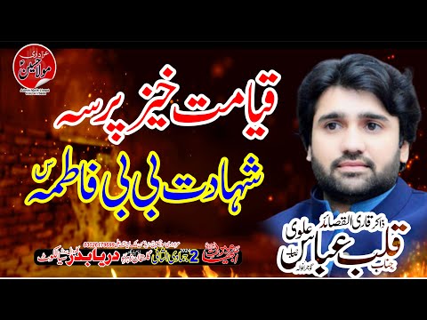 شہادت بی بی فاطمہ زاکر قلب عباس علوی قیامت خیز مصائب مجلس عزا 2 جمادی الثانی دریابدر سیالکوٹ 