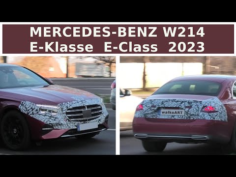 Mercedes Erlkönig W214 E-Klasse 2013 leicht getarnt * less camouflaged  E-Class prototype 4K SPY VID 