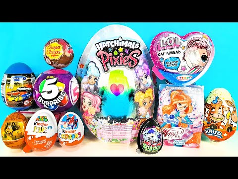 СЮРПРИЗ MIX! Hatchimals Pixies, Winx Club, Куклы LOL, Тролли, Машинки Welly Unboxing Kinder Surprise СЮРПРИЗ MIX! Hatchimals Pixies, Winx Club, Куклы LOL, Тролли, Машинки Welly Unboxing Kinder Surprise