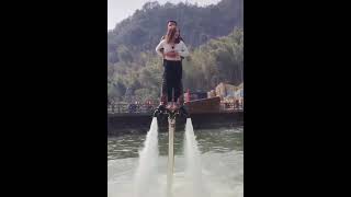Water flyboard | water jetpack waterpark see me fly #shorts
