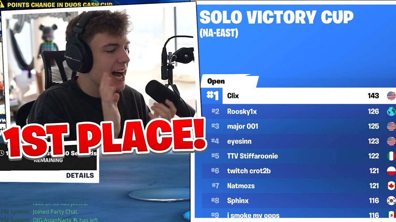 Clix 1ST PLACE Solo Cash Cup🏆