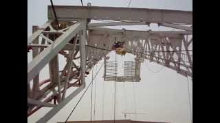 Raising the Mast on Oil Rig