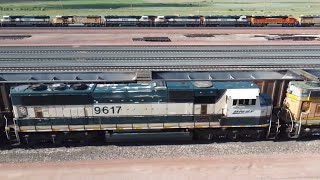 BNSF SD70MAC Storage Line; Hundreds of MACs