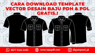 🔴 DOWNLOAD TEMPLATE VECTOR DESAIN BAJU PDH POLOS