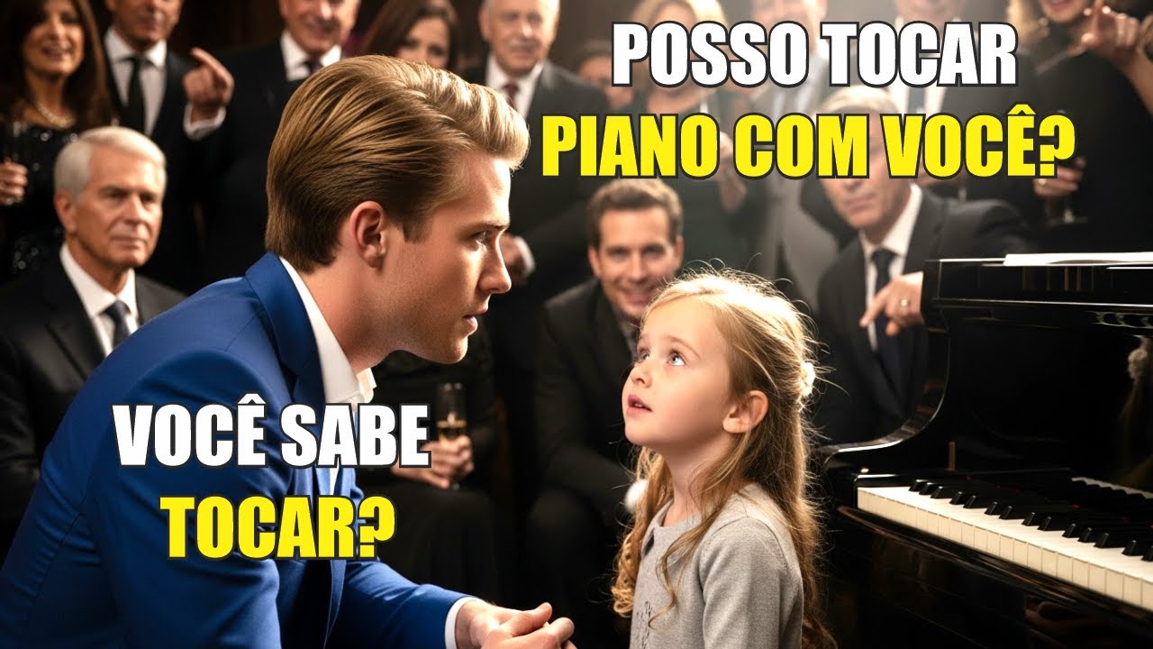 MENINA POBRE PEDE A JOVEM MILIONÁRIO PARA TOCAR PIANO NA FESTA, SUA RESPOSTA É INESPERADA