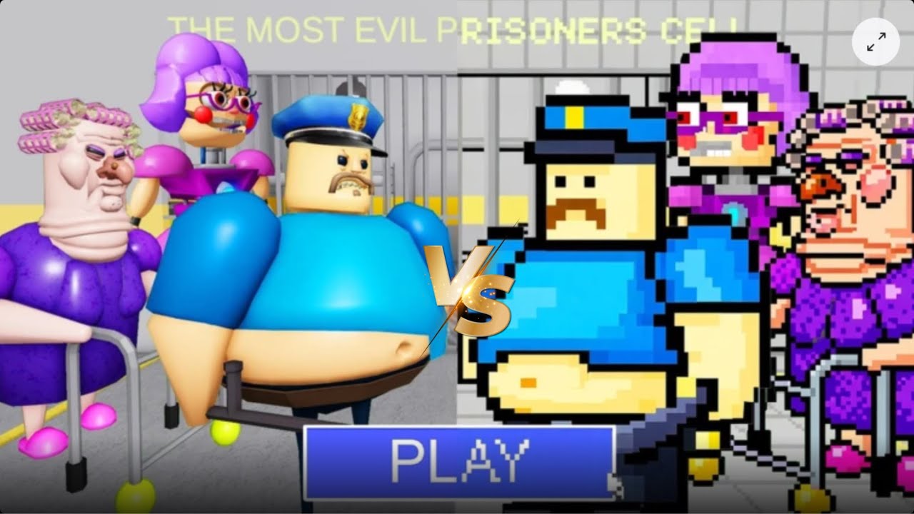POLICE VS 8-BIT BOSSES PRISON RUN! NEW SCARY OBBY #Roblox - YouTube
