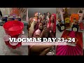 Vlogmas day 2324  grwm  friendsmas girls night making treats 