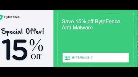 Save 15% off ByteFence Anti-Malware!