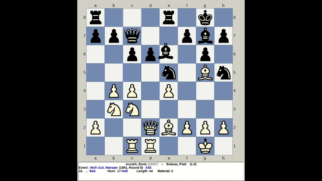 Avrukh, Boris vs Bobras, Piotr | World Chess U14 1991, Warsaw Poland