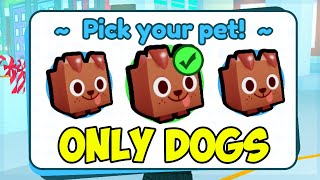 Beating Roblox Pet Simulator X Using ONLY DOGS