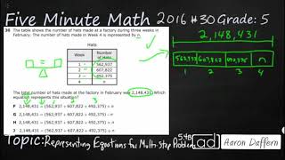 5th Grade STAAR Practice Representing Equations for Multi-step Problems (5.4B - #2)