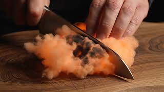 🔪☁️ Slicing a Fluffy Sunset Cloud - Ultra 8K ASMR