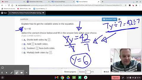 EnVision 2.0 6th Grade Math 4-4 Practice & Problem Solving Equations