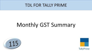 GST MONTHWISE SUMMARY - TALLY PRIME FREE TDL
