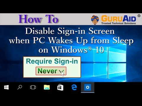 How to Disable Sign in Screen when PC Wakes Up from Sleep on Windows® 10 - GuruAid