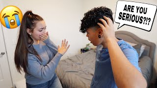 I LOST MY PROMISE RING PRANK ON BOYFRIEND! *He Gets Mad*