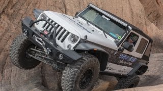 Rick Climbing Hell's Gate on Hells Revenge - Moab Easter Jeep Safari 2017