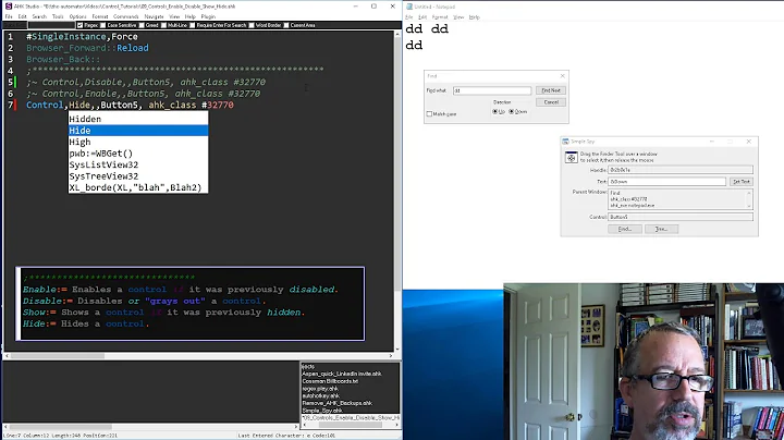 Automating Programs with Controls in AutoHotkey: 10 Enable, Disable, Hide and Show Controls