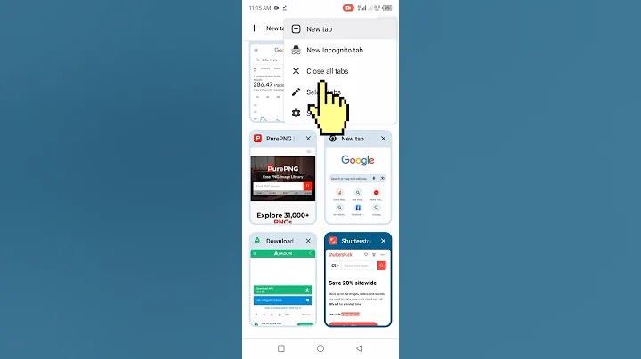 How to close all tabs chrome android #shorts