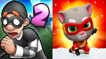 Robbery Bob 2 vs Talking Tom Hero Dash New Update Gameplay Android,ios Part 116