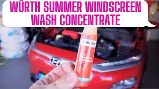 Würth summer windscreen wash concentrate review