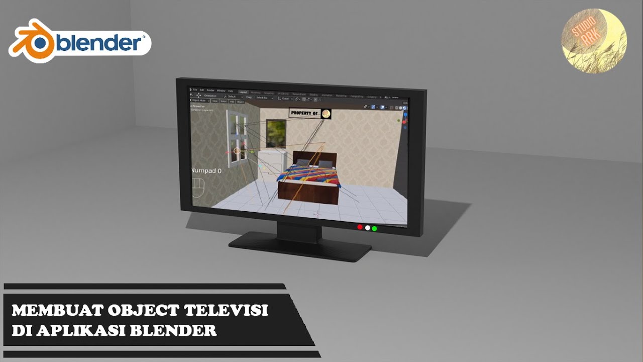Tutorial Membuat Objek 3D televisi menggunakan aplikasi blender - YouTube