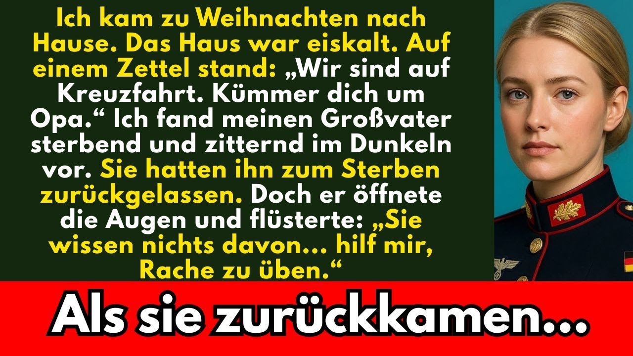 Ich kam an Weihnachten heim und fand meinen Großvater im Sterben… meine Eltern waren auf Kreuzfahrt.
