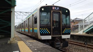 E131系鹿島線普通列車佐原行き香取駅出発  Series E131 Kashima Line Local Service for Sawara departing Katori Station